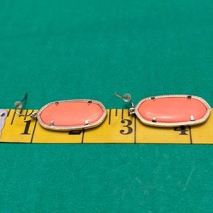 Coral colored Elle earrings by Kendra scott